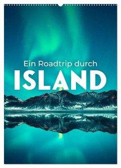 Ein Roadtrip durch Island (Wandkalender 2025 DIN A2 hoch), CALVENDO Monatskalender - Calvendo;Monkey, Happy