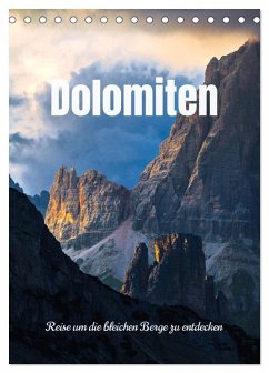 Dolomiten - Reise um die bleichen Berge zu entdecken (Tischkalender 2025 DIN A5 hoch), CALVENDO Monatskalender - Calvendo;Colombo, Matteo