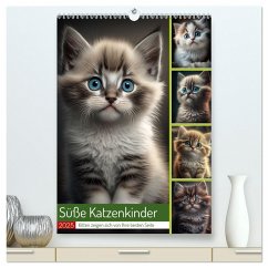 Süße Katzenkinder (hochwertiger Premium Wandkalender 2025 DIN A2 hoch), Kunstdruck in Hochglanz