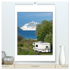 CAMPING-GLÜCK - Dein Urlaubsplaner (hochwertiger Premium Wandkalender 2025 DIN A2 hoch), Kunstdruck in Hochglanz - Calvendo;VISUAL, Globe