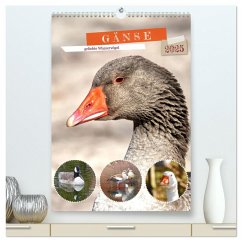 Gänse, geliebte Wasservögel (hochwertiger Premium Wandkalender 2025 DIN A2 hoch), Kunstdruck in Hochglanz