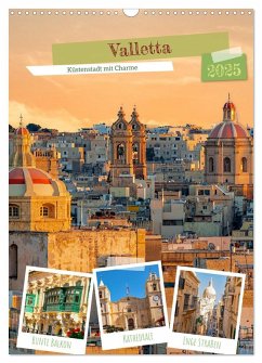 Valletta - Küstenstadt mit Charme (Wandkalender 2025 DIN A3 hoch), CALVENDO Monatskalender