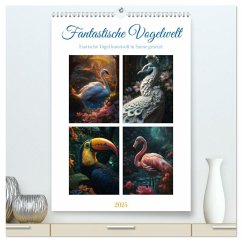 Fantastische Vogelwelt (hochwertiger Premium Wandkalender 2025 DIN A2 hoch), Kunstdruck in Hochglanz