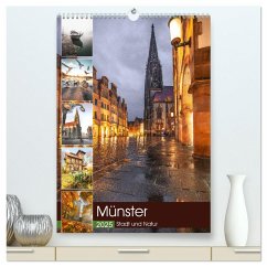 Münster - Stadt und Natur (hochwertiger Premium Wandkalender 2025 DIN A2 hoch), Kunstdruck in Hochglanz