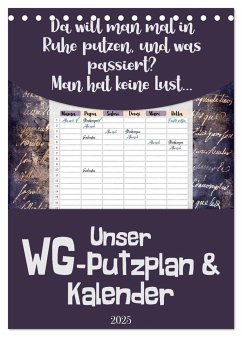 Gothic WG-Putzplan & Kalender 2025 (Tischkalender 2025 DIN A5 hoch), CALVENDO Monatskalender