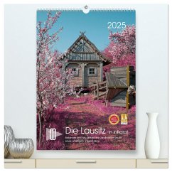 Lausitzer Landmarken in Infrarot (hochwertiger Premium Wandkalender 2025 DIN A2 hoch), Kunstdruck in Hochglanz