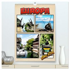 Europa - Comicstyle (hochwertiger Premium Wandkalender 2025 DIN A2 hoch), Kunstdruck in Hochglanz - Calvendo;Bartruff, Thomas