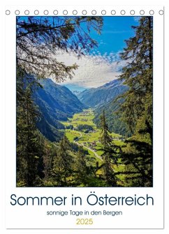 Sommer in Österreich - sonnige Tage in den Bergen (Tischkalender 2025 DIN A5 hoch), CALVENDO Monatskalender - Calvendo;Roder, Julia