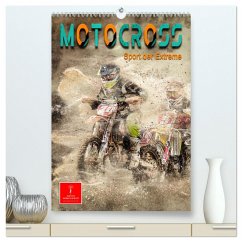 Motocross - Sport der Extreme (hochwertiger Premium Wandkalender 2025 DIN A2 hoch), Kunstdruck in Hochglanz - Calvendo;Roder, Peter