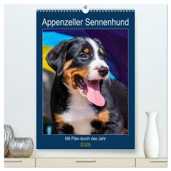 Appenzeller Sennenhund - Mit Plan durch das Jahr (hochwertiger Premium Wandkalender 2025 DIN A2 hoch), Kunstdruck in Hochglanz