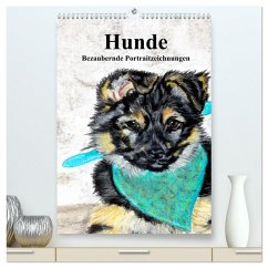 Hunde - Bezaubernde Portraitzeichnungen (hochwertiger Premium Wandkalender 2025 DIN A2 hoch), Kunstdruck in Hochglanz - Calvendo;Kerstin Heuser, PortraitTierART