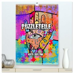 Puzzleteile (hochwertiger Premium Wandkalender 2025 DIN A2 hoch), Kunstdruck in Hochglanz