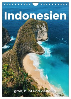 Indonesien - groß, bunt und vielfältig. (Wandkalender 2025 DIN A4 hoch), CALVENDO Monatskalender - Calvendo;Monkey, Happy