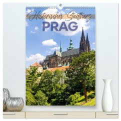 PRAG Historisches Stadtherz (hochwertiger Premium Wandkalender 2025 DIN A2 hoch), Kunstdruck in Hochglanz - Calvendo;Viola, Melanie