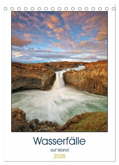 Wasserfälle auf Island (Tischkalender 2025 DIN A5 hoch), CALVENDO Monatskalender