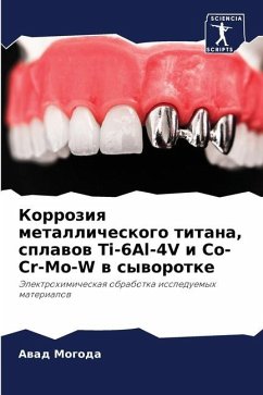 Korroziq metallicheskogo titana, splawow Ti-6Al-4V i Co-Cr-Mo-W w syworotke - Mogoda, Awad