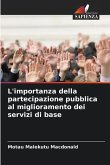 L'importanza della partecipazione pubblica al miglioramento dei servizi di base