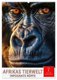 Afrikas Tierwelt - imposante Köpfe (Wandkalender 2025 DIN A2 hoch), CALVENDO Monatskalender - Calvendo;Roder, Peter