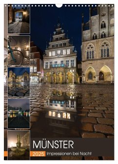 Münster - Impressionen bei Nacht (Wandkalender 2025 DIN A3 hoch), CALVENDO Monatskalender - Calvendo;Herzog, Gregor