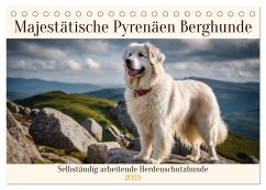 Majestätische Pyrenäen Berghunde (Tischkalender 2025 DIN A5 quer), CALVENDO Monatskalender