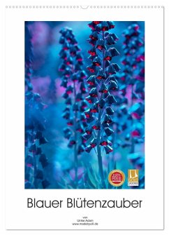 Blauer Blütenzauber (Wandkalender 2025 DIN A2 hoch), CALVENDO Monatskalender