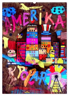 Amerika Popart von Nico Bielow (Wandkalender 2025 DIN A2 hoch), CALVENDO Monatskalender - Calvendo;Bielow, Nico