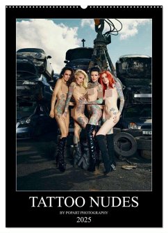 TATTOO NUDES (Wandkalender 2025 DIN A2 hoch), CALVENDO Monatskalender