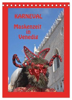 Karneval Maskenzeit in Venedig (Tischkalender 2025 DIN A5 hoch), CALVENDO Monatskalender - Gugigei, Gugigei