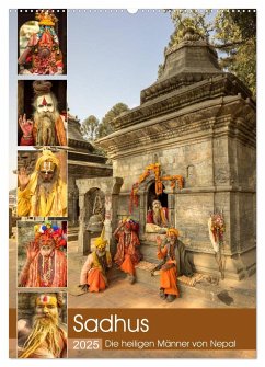 Sadhus - Die heiligen Männer von Nepal (Wandkalender 2025 DIN A2 hoch), CALVENDO Monatskalender