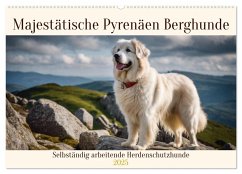 Majestätische Pyrenäen Berghunde (Wandkalender 2025 DIN A2 quer), CALVENDO Monatskalender