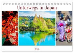 Unterwegs in Japan (Tischkalender 2025 DIN A5 quer), CALVENDO Monatskalender