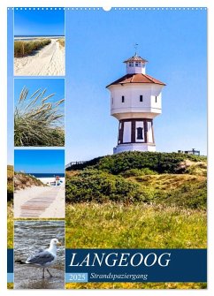 LANGEOOG Strandspaziergang (Wandkalender 2025 DIN A2 hoch), CALVENDO Monatskalender