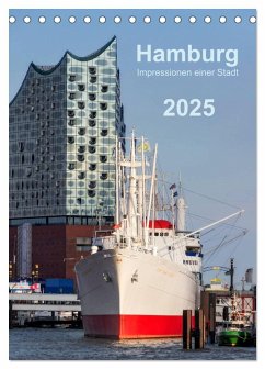 Hamburg - Impressionen einer Stadt (Tischkalender 2025 DIN A5 hoch), CALVENDO Monatskalender