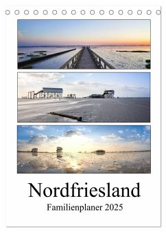 Nordfriesland - Familienplaner (Tischkalender 2025 DIN A5 hoch), CALVENDO Monatskalender - Calvendo;Hoppe, Franziska