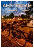 AMSTERDAM Charmantes Stadtherz (Wandkalender 2025 DIN A2 hoch), CALVENDO Monatskalender