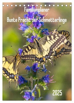 Familienplaner Bunte Pracht der Schmetterlinge (Tischkalender 2025 DIN A5 hoch), CALVENDO Monatskalender