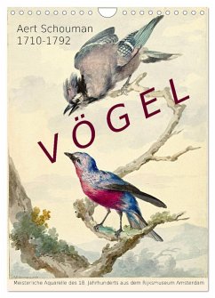 Aert Schouman. VÖGEL (Wandkalender 2025 DIN A4 hoch), CALVENDO Monatskalender