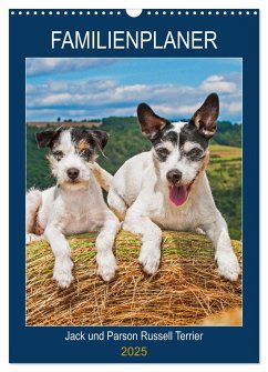 Familienplaner Jack und Parson Russell Terrier (Wandkalender 2025 DIN A3 hoch), CALVENDO Monatskalender - Calvendo;Starick, Sigrid
