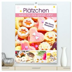 Plätzchen. Kekse für das ganze Jahr! (hochwertiger Premium Wandkalender 2025 DIN A2 hoch), Kunstdruck in Hochglanz