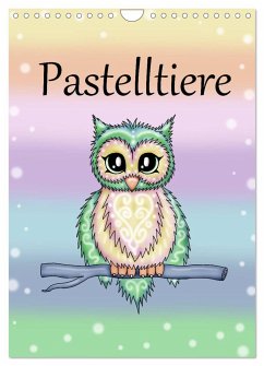 Pastelltiere (Wandkalender 2025 DIN A4 hoch), CALVENDO Monatskalender