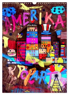 Amerika Popart von Nico Bielow (Wandkalender 2025 DIN A3 hoch), CALVENDO Monatskalender
