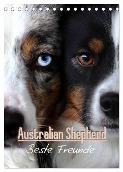 Australian Shepherd - Beste Freunde (Tischkalender 2025 DIN A5 hoch), CALVENDO Monatskalender