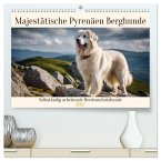 Majestätische Pyrenäen Berghunde (hochwertiger Premium Wandkalender 2025 DIN A2 quer), Kunstdruck in Hochglanz