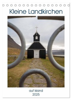 Kleine Landkirchen auf Island (Tischkalender 2025 DIN A5 hoch), CALVENDO Monatskalender - Calvendo;Bernhard, Anne-Barbara