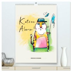 Katzen Alarm (hochwertiger Premium Wandkalender 2025 DIN A2 hoch), Kunstdruck in Hochglanz - Calvendo;Roder, Peter