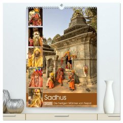 Sadhus - Die heiligen Männer von Nepal (hochwertiger Premium Wandkalender 2025 DIN A2 hoch), Kunstdruck in Hochglanz - Calvendo;Wenske, Steffen