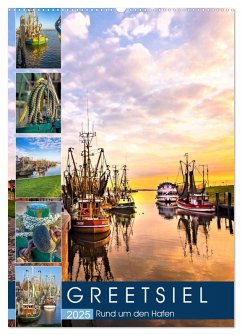 GREETSIEL Rund um den Hafen (Wandkalender 2025 DIN A2 hoch), CALVENDO Monatskalender