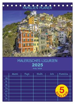 Malerisches Ligurien (Tischkalender 2025 DIN A5 hoch), CALVENDO Monatskalender - Calvendo;Tetak, Andy