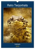 Retro Tierportraits (Wandkalender 2025 DIN A3 hoch), CALVENDO Monatskalender