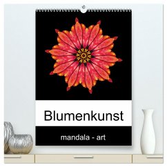 Blumenkunst - mandala-art (hochwertiger Premium Wandkalender 2025 DIN A2 hoch), Kunstdruck in Hochglanz